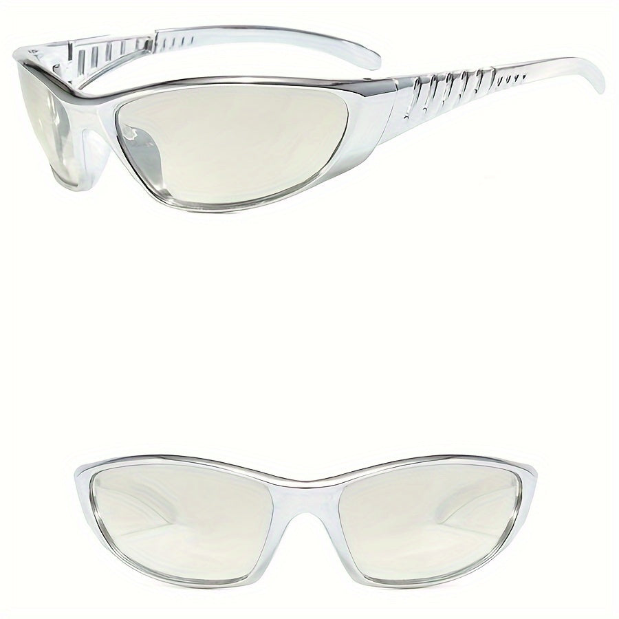 Retro glasögon herr – bred båge & metallic