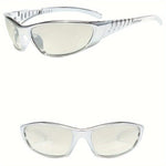 Retro glasögon herr – bred båge & metallic