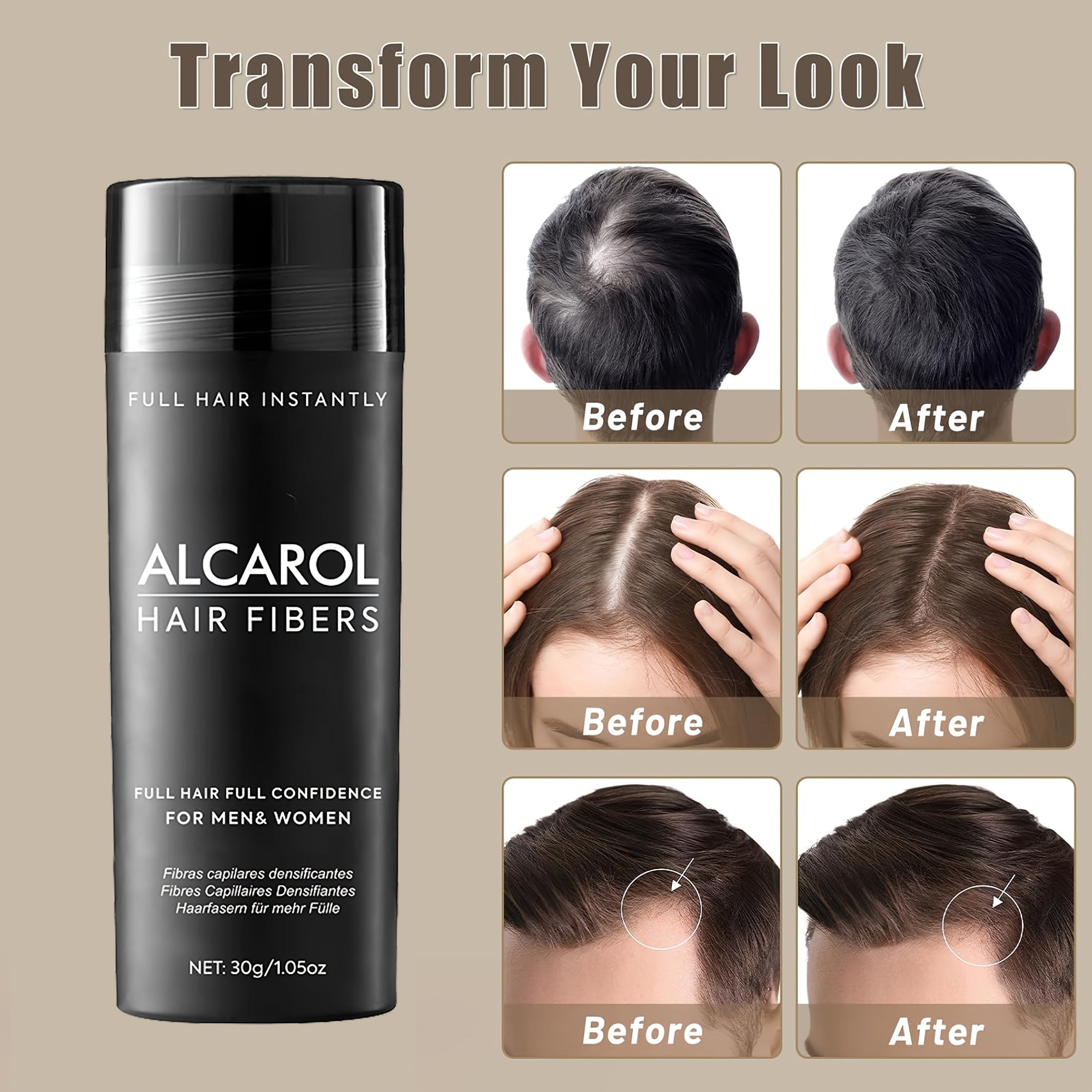 Tjockande Fiberpulver för Hår