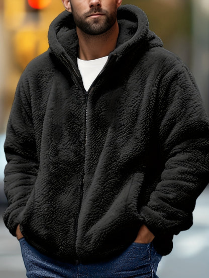 Herrjacka hoodie – fleecefodrad varm höst/vinter