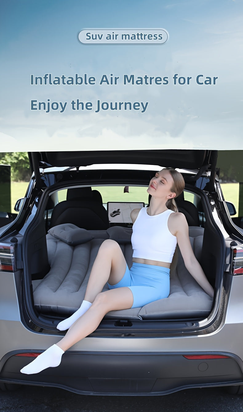 Uppblåsbar Bilmadrass – Resesäng med Kuddar för Camping & Bil