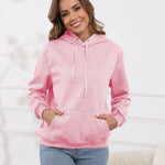 Fleecefodrad hoodie dam – grå med huva & magficka