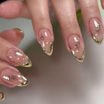 GoldenBurst™ – Lyxiga Guldnaglar med Stjärndesign (10-pack)