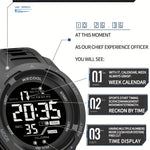 Sportklocka herr – digital med kronograf & LED