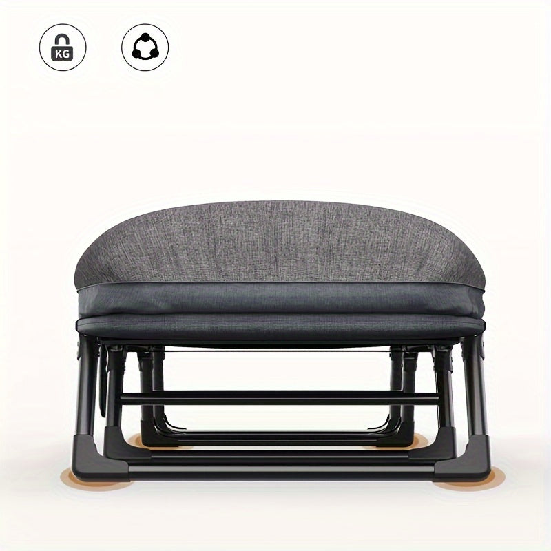 Portabel Fällbar Säng – Inbyggd Madrass, Grå