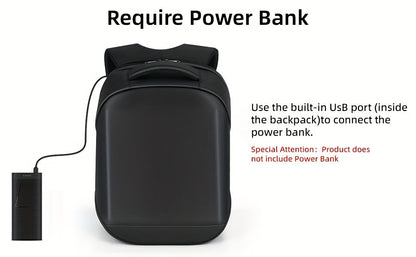 LED-Ryggsäck med Fullfärgsdisplay, Programmerbar