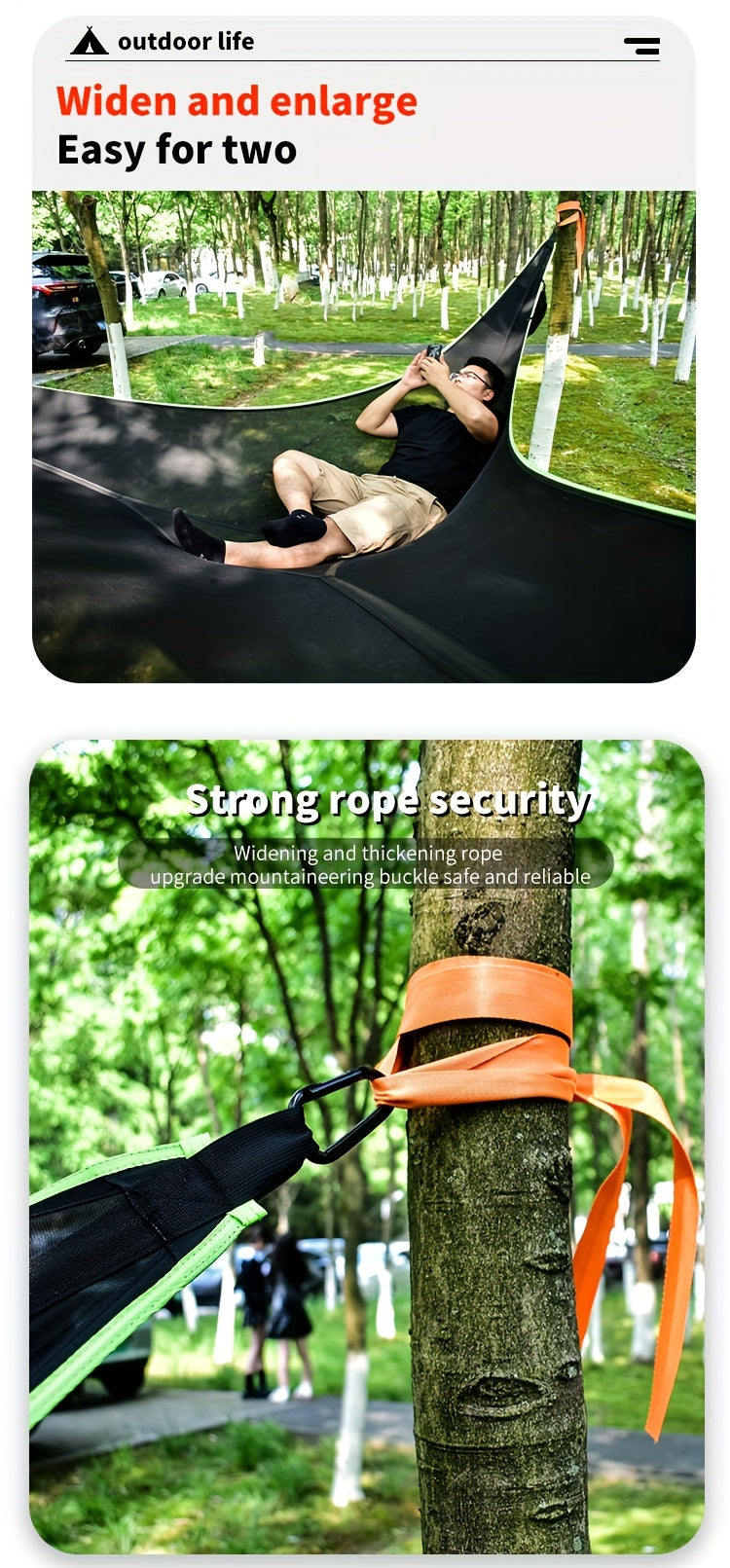 Utomhus Triangulär Hängmatta – För Flera Personer