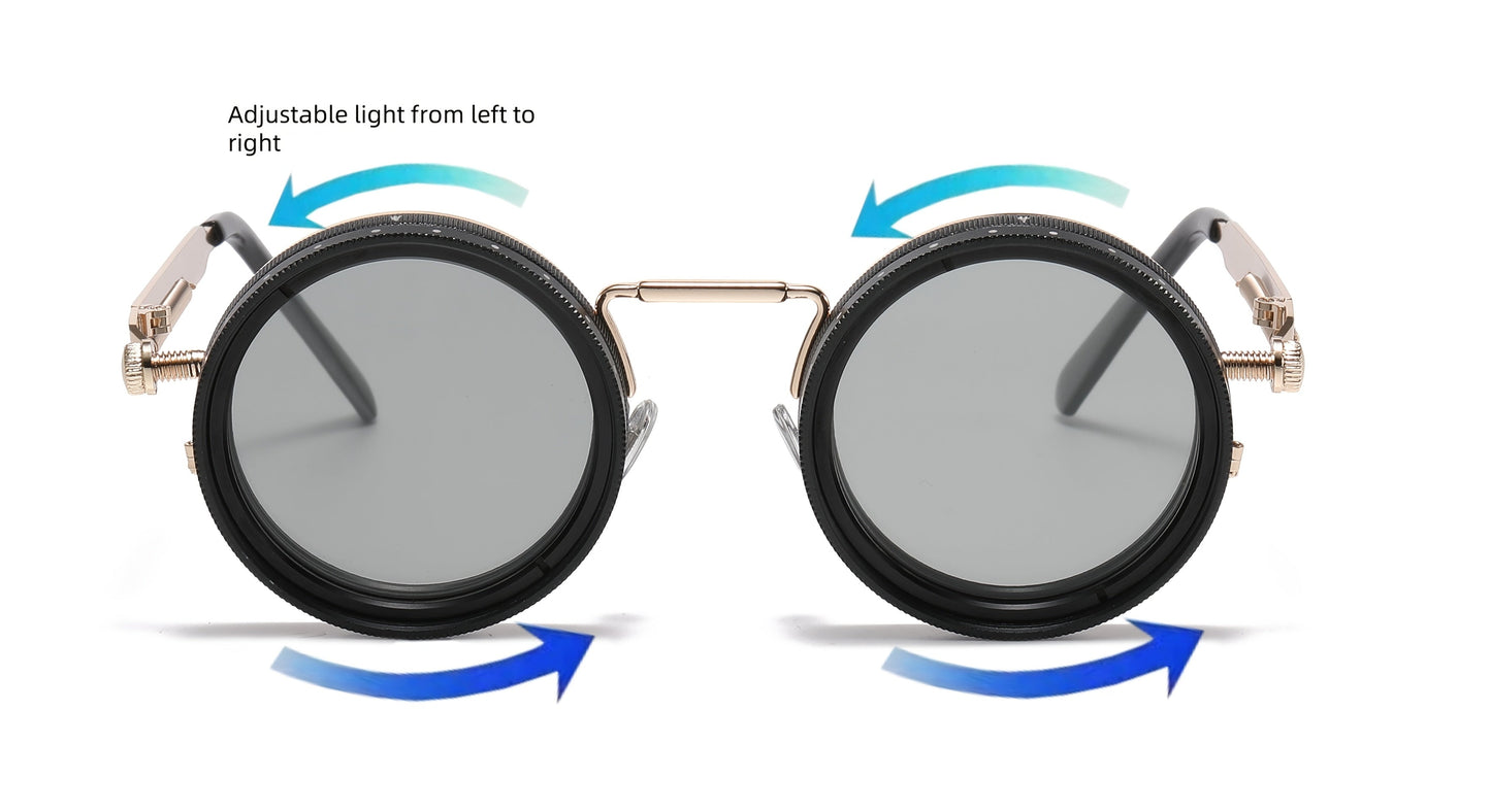 Moderna Justerbara Glasögon med Ljus, Retro Punkstil