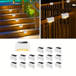 10-pack Solcellslampor för Trappa & Räcke – Dekorativ Utomhusbelysning