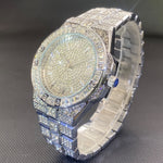 Klocka Stefan (herrklocka i guldfärg med romerska siffror & strassdetaljer)