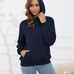 Fleecefodrad hoodie dam – grå med huva & magficka