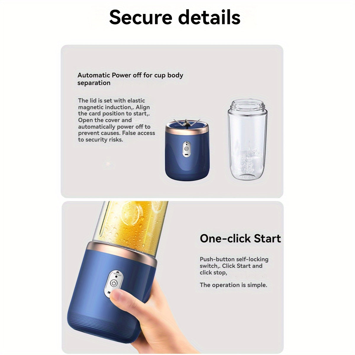 JuiceGo™ – Portabel Elektrisk Blender 400ml