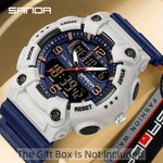 Klocka Tobias (digital herrklocka med dubbeltid, alarm & vattenskydd 50 m)