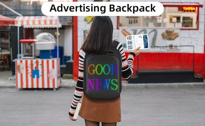 LED-Ryggsäck med Fullfärgsdisplay, Programmerbar