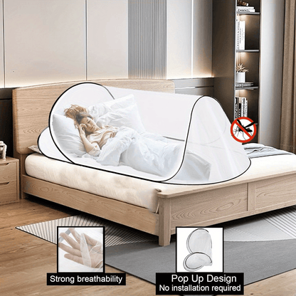 Uppfällbart Myggnät för Säng och Camping