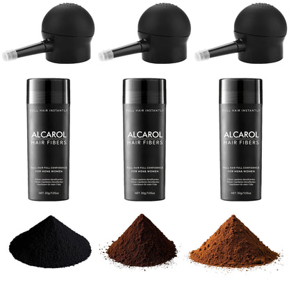 Hiusten paksuuntumiseen tarkoitettu kuitujauhe