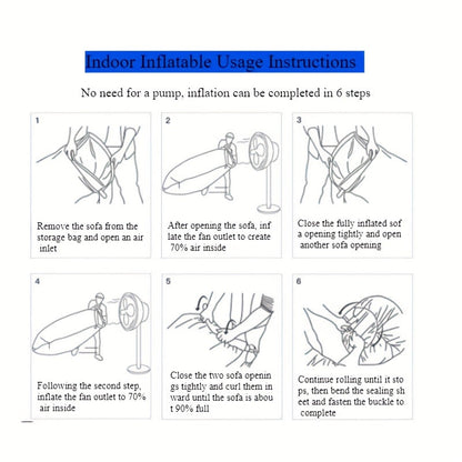 Uppblåsbar Fåtölj för Camping och Lounge
