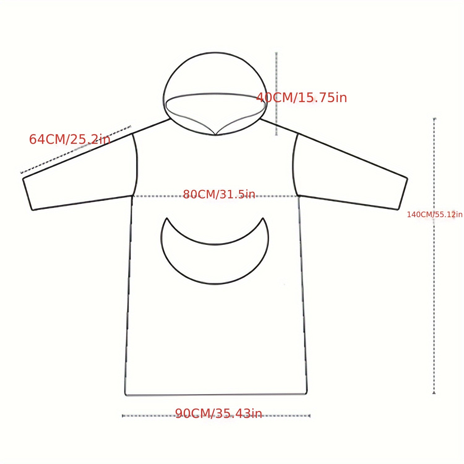 Bärbar Filt Hoodie för Vinter, Mjuk och Varm