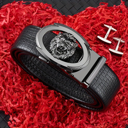 Lejonbältet – Automatisk Spänne för Män