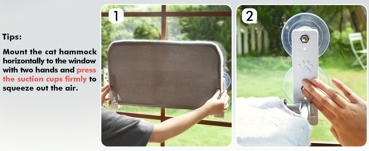Fönsterhängmatta™ – Fällbar Kattbädd med Sugkoppar
