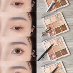 BrunGlow™ – 9 färger Ögonskuggspalett