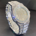 Klocka Stefan (herrklocka i guldfärg med romerska siffror & strassdetaljer)