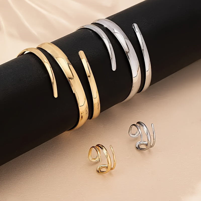 Geometriskt Set™ – Armband och Ring i Vintage Stil