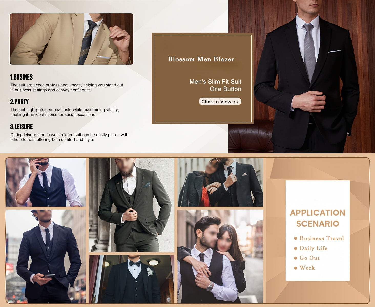 ElegantKostym™ –  Herrkostym med Kavaj & Byxor