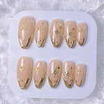 GoldenBurst™ – Lyxiga Guldnaglar med Stjärndesign (10-pack)