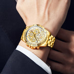 Klocka Adrian (lyxig herrklocka i rostfritt stål med kronograf)