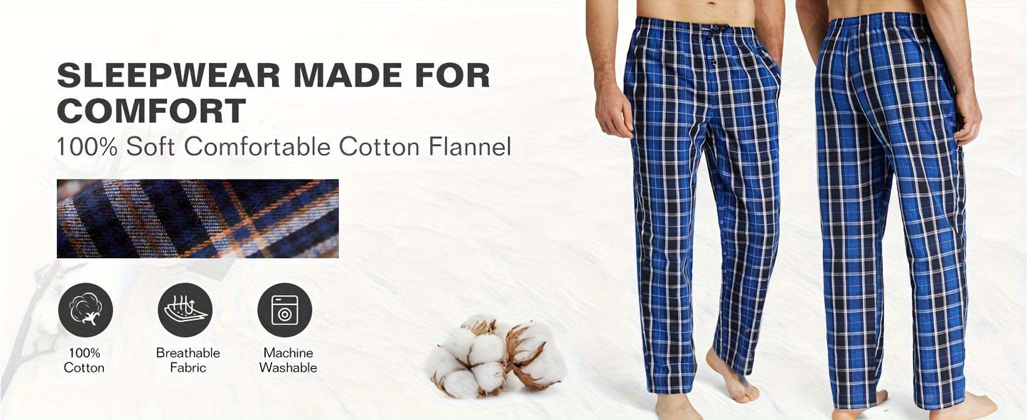 Ruudulliset pyjamahousut™ – Miehet, 1–3 kpl taskuilla