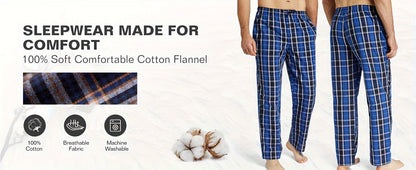 Ruudulliset pyjamahousut™ – Miehet, 1–3 kpl taskuilla