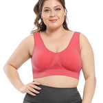 Sömlös sport-bh plus size – andningsbar med push-up & uttagbara inlägg