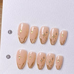 GoldenBurst™ – Lyxiga Guldnaglar med Stjärndesign (10-pack)