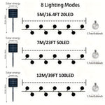 SolarUtomhusljus™ – Färgvarma LED Ljusslingor