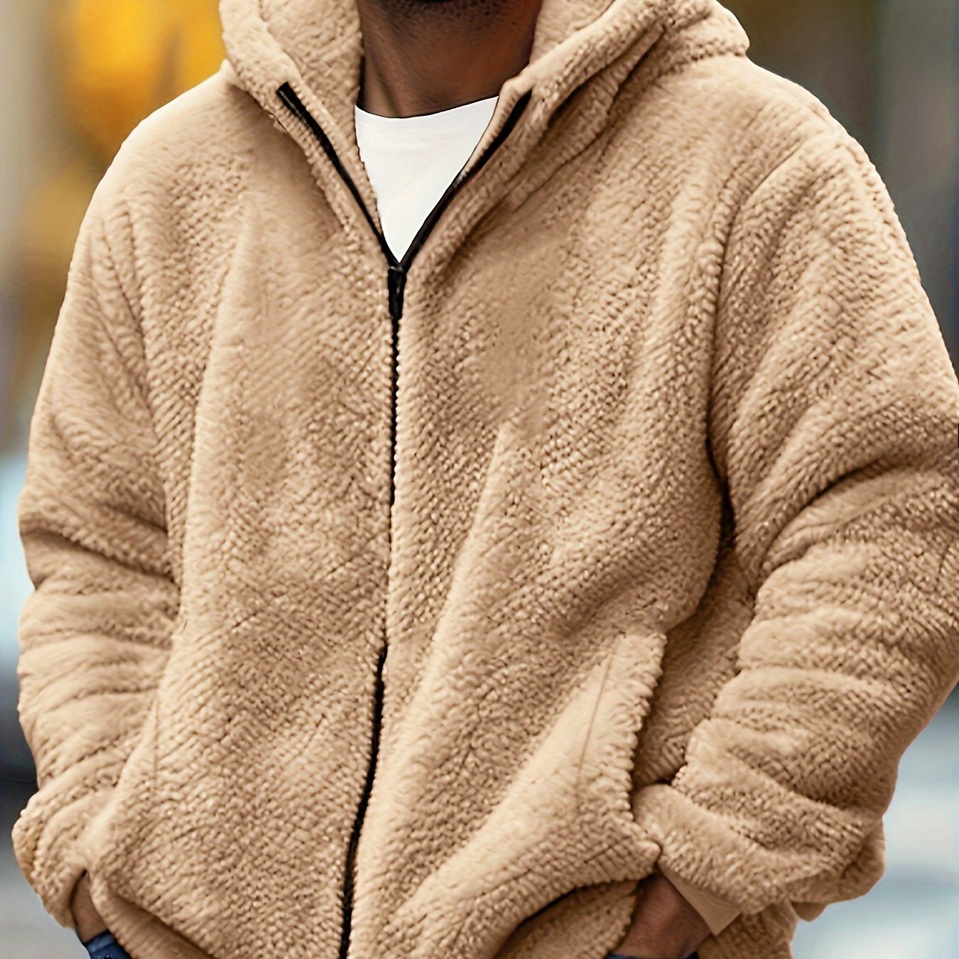 Herrjacka hoodie – fleecefodrad varm höst/vinter