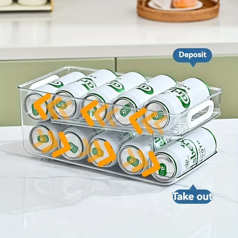 Dubbellager Dryckesställ för Burkar, Kylskåpsorganisatör