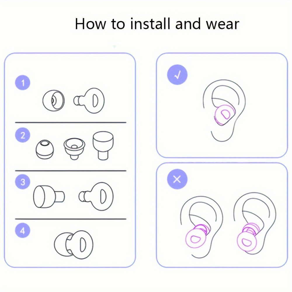 SilikonProppar™ – Återanvändbara Öronproppar i 4 Storlekar