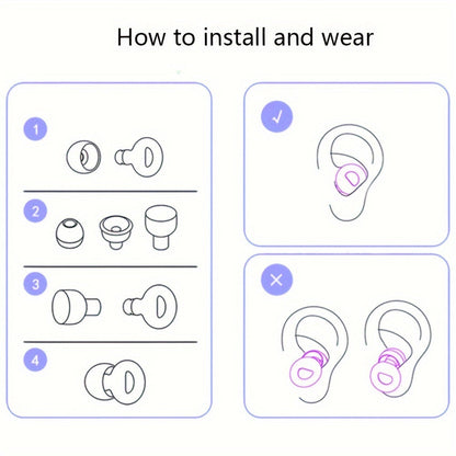 SilikonProppar™ – Återanvändbara Öronproppar i 4 Storlekar