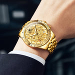 Klocka Adrian (lyxig herrklocka i rostfritt stål med kronograf)