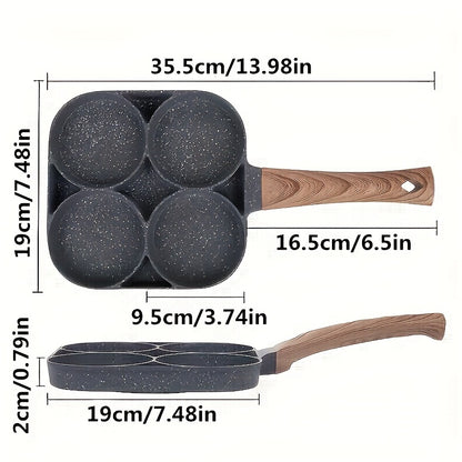 4-Håls Non-stick Stekpanna med Maifanstenbeläggning