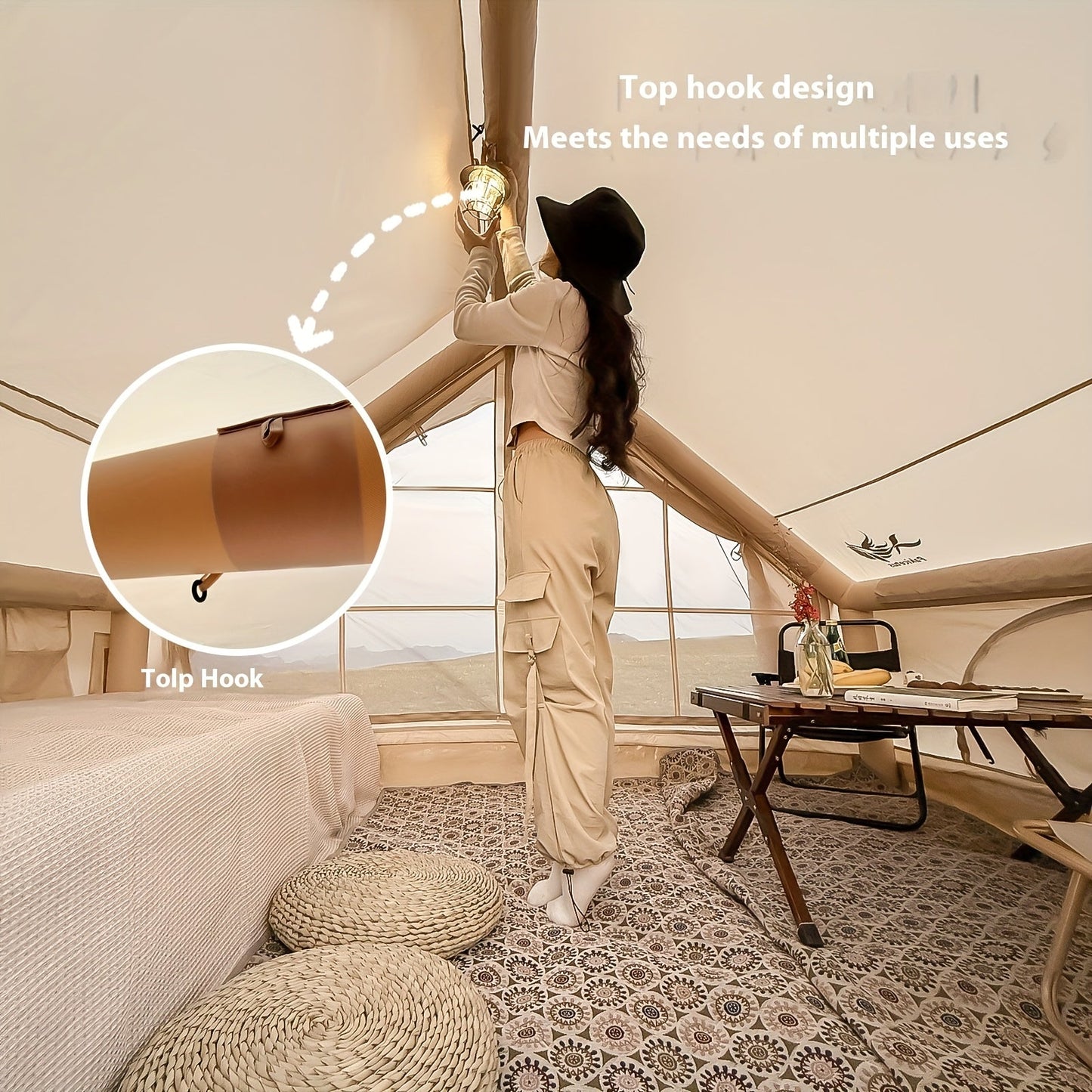 Uppblåsbart tält 8–10 personer – 4-säsongs glampingtält