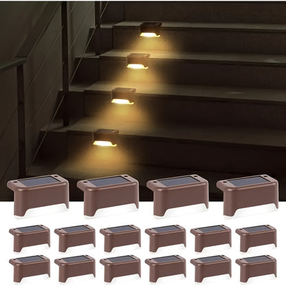 10-pack Solcellslampor för Trappa & Räcke – Dekorativ Utomhusbelysning