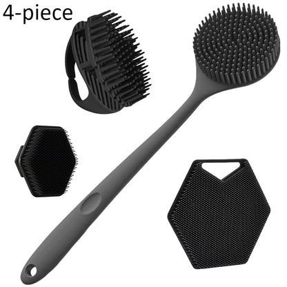 4-Pack Silikon Kroppsborstar, Handtag, Mjuk