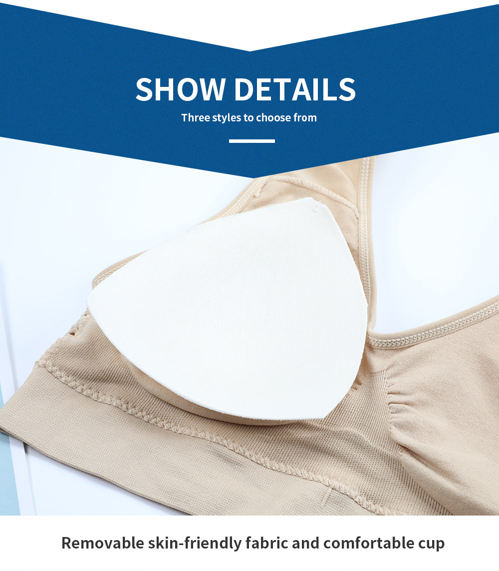 Sömlös sport-bh plus size – andningsbar med push-up & uttagbara inlägg