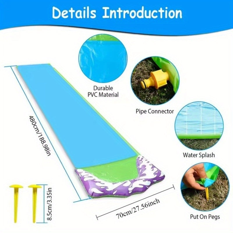 Jättimäinen puhallettava vesiliukumäki – sininen