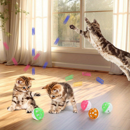 Kattbollhav med 12 Färgglada Bollar