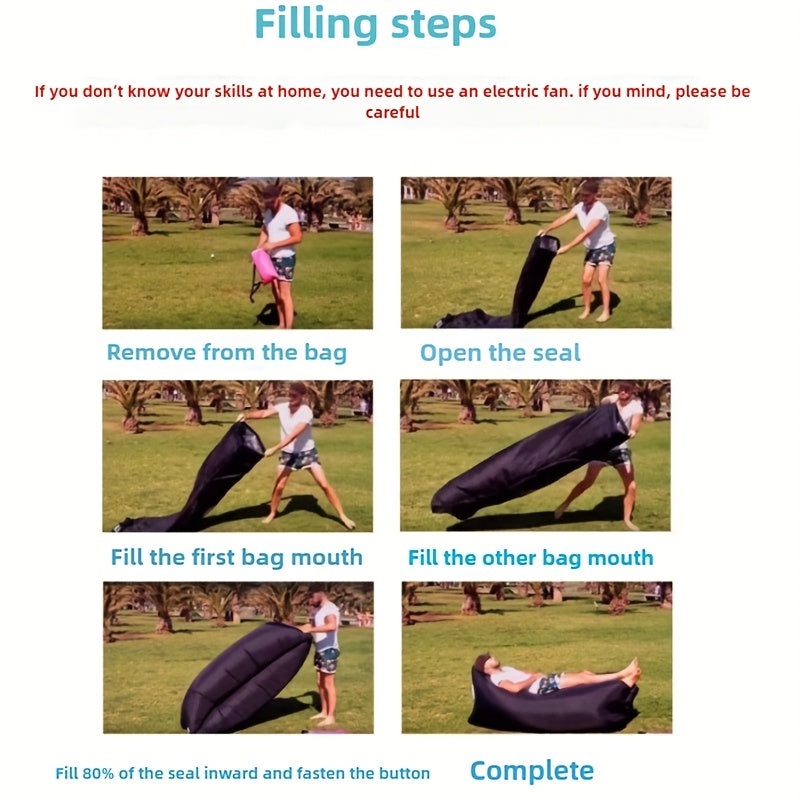 Uppblåsbar Fåtölj för Camping och Lounge