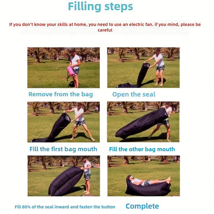 Uppblåsbar Fåtölj för Camping och Lounge