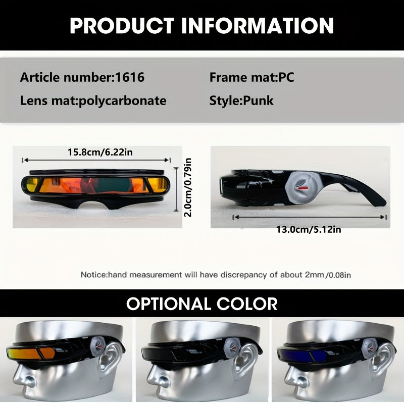 Punk Y2K glasögon – trendiga unisex party & cosplay